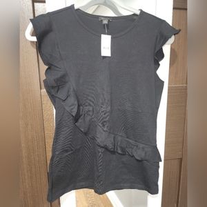 Ann Talyor Top with Ruffles NWT XS